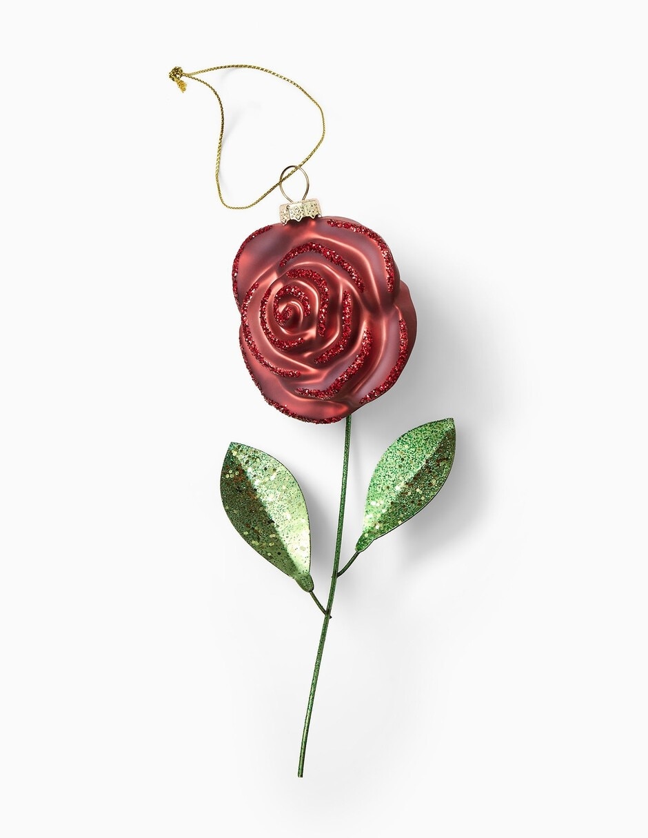Ornamento navideño flor Rose