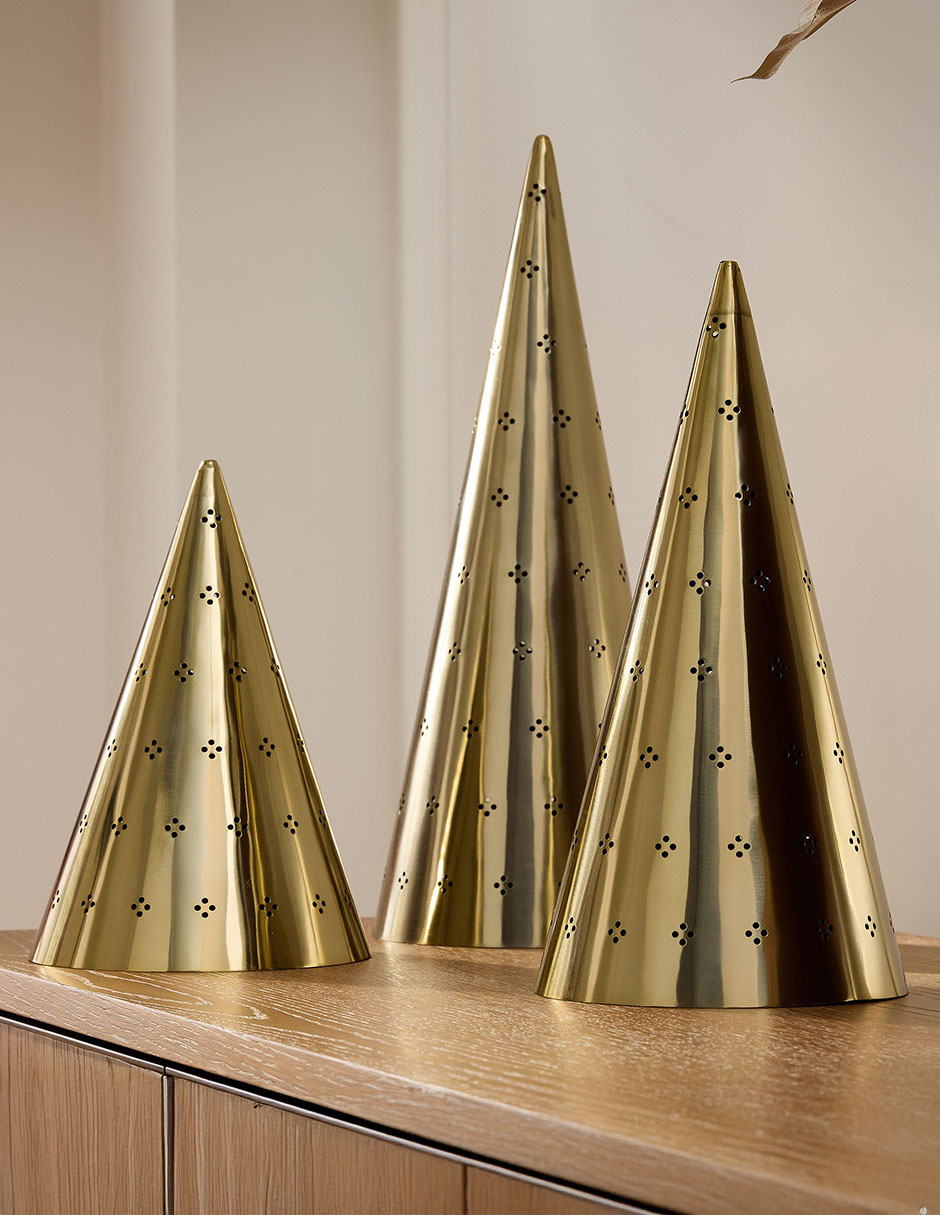 Figura decorativa de pino Navidad Punched Metal 3