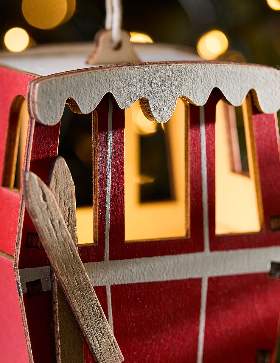 Ornamento navideño Wooden Gondola 2