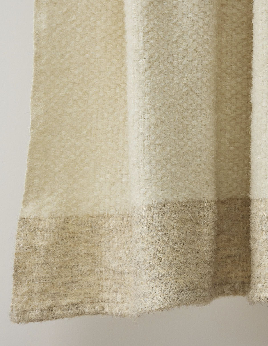 FRAZADA BASKETWEAVE50X60 BLAN, , BEIGE