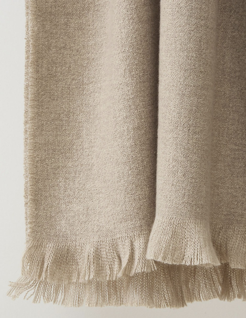 FRAZADA BRUSHED 50X60 CAFE