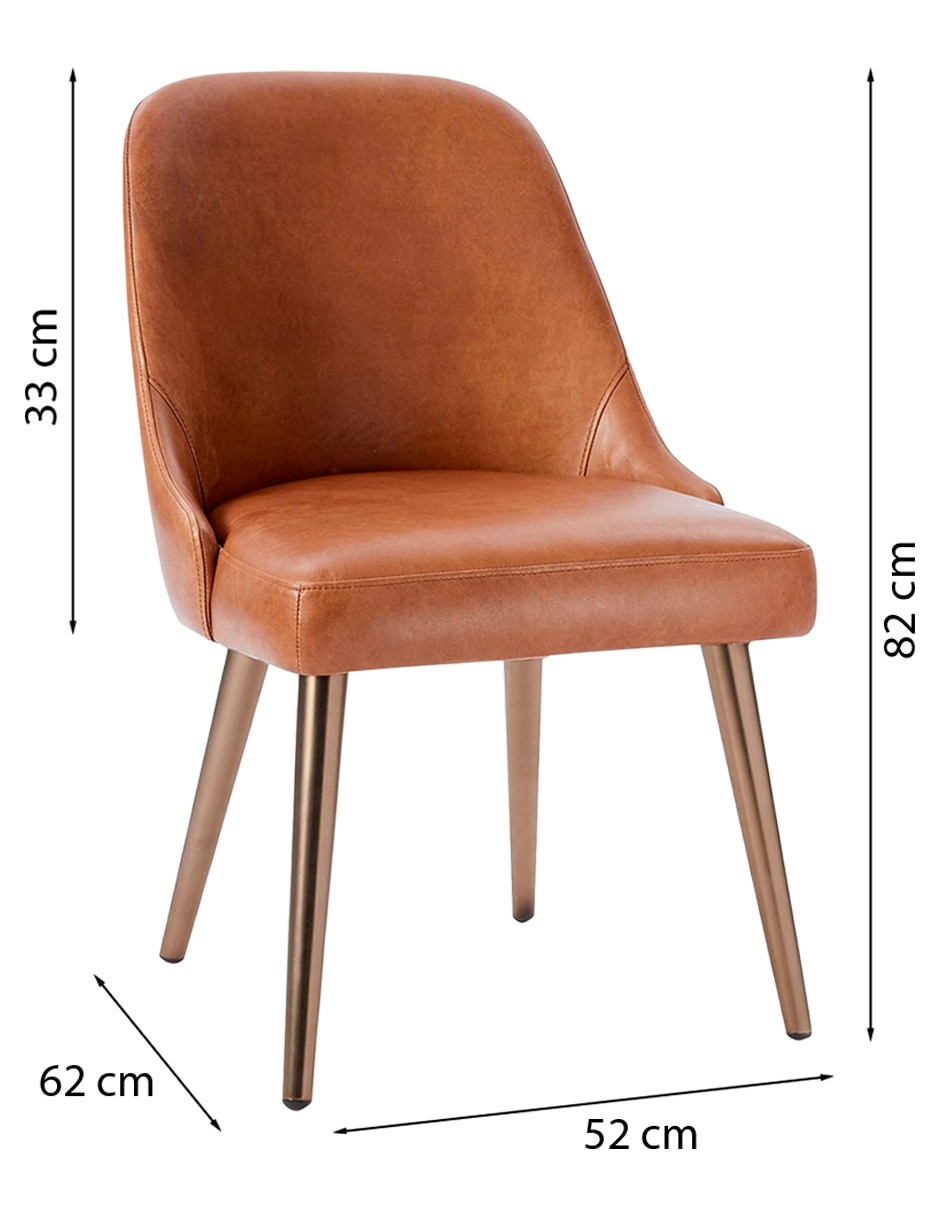 Silla sin brazos Mid-Century de cuero 5