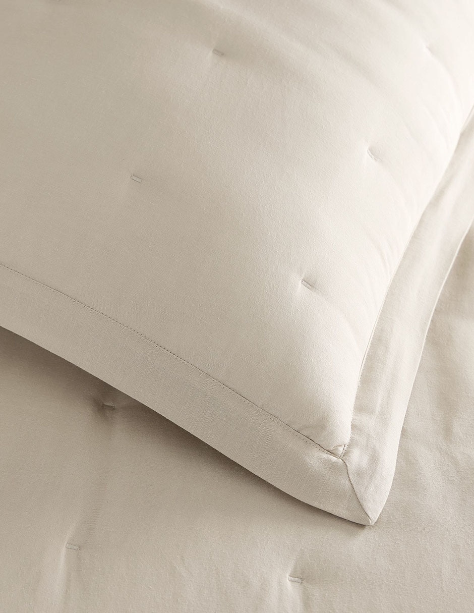 COLCHA SIGNATURE TENCEL LINEN QS BEIGE