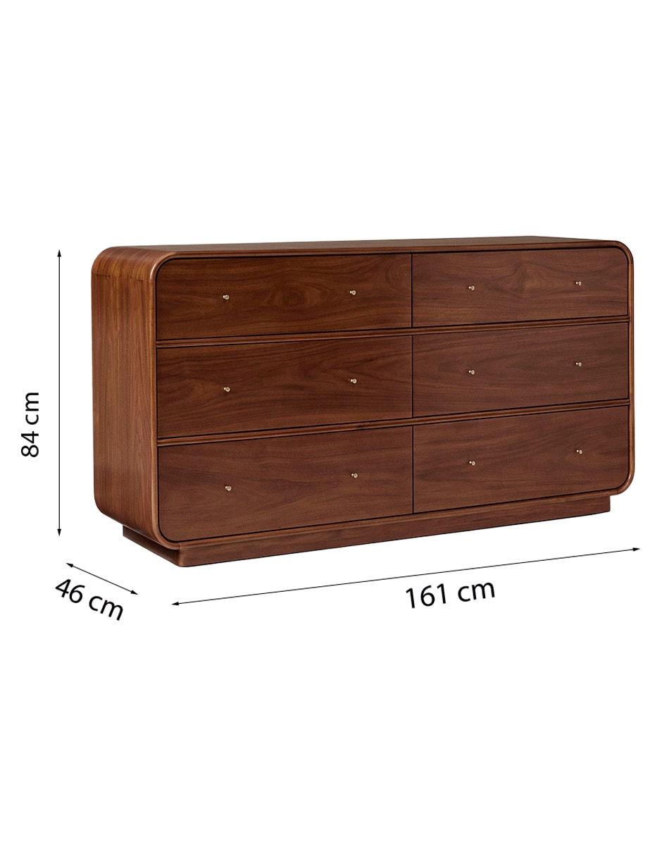 Cómoda Rorie de madera caoba 2