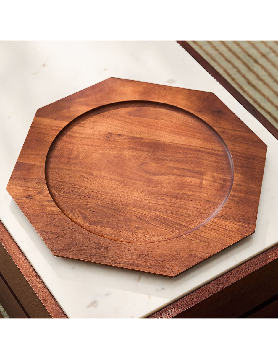 Charola decorativa Organic de madera