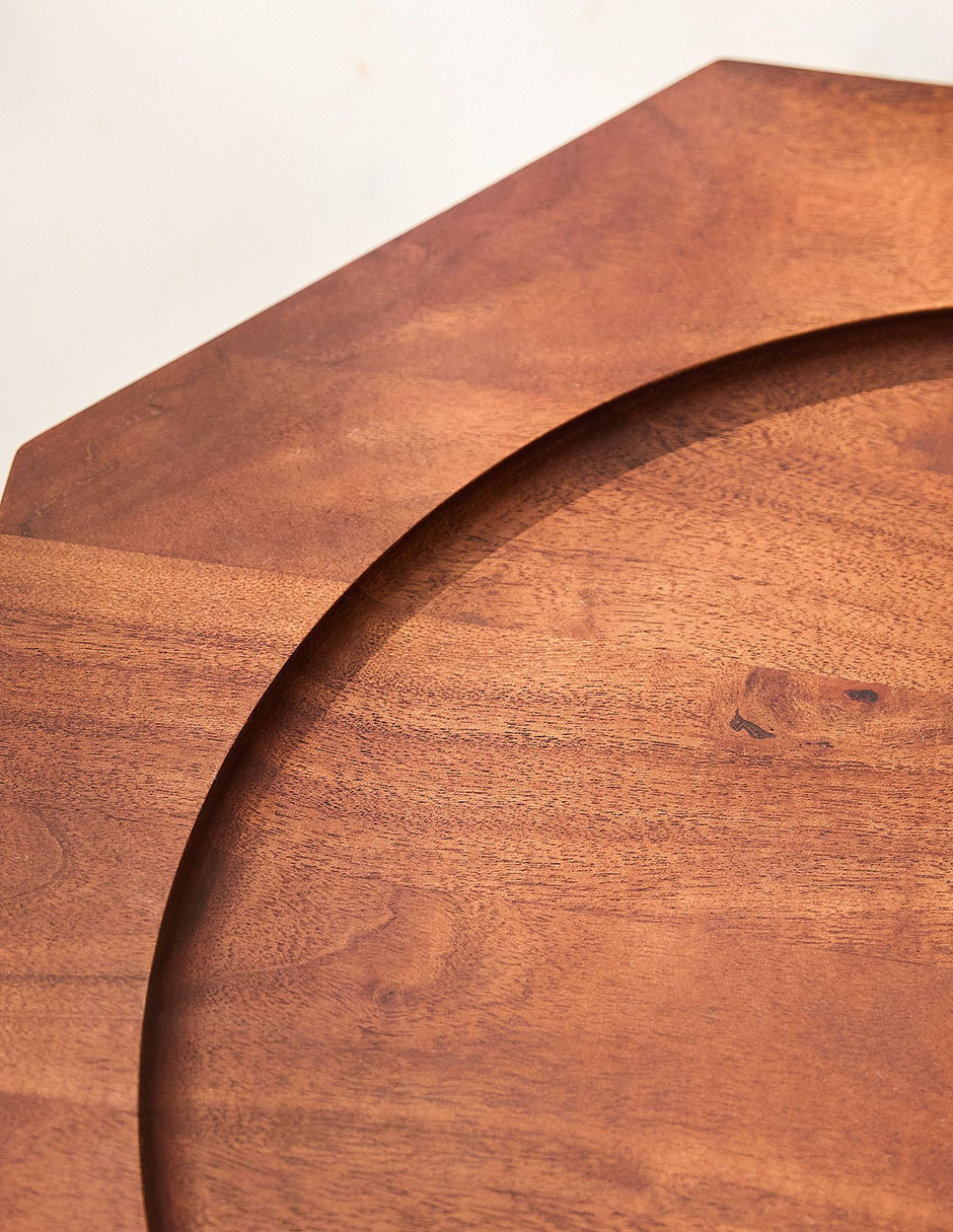 Charola decorativa Organic de madera 2