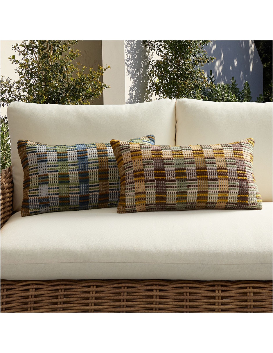 COJÍN OD MULTI CHECKERBOARD 12X21 AMARIL