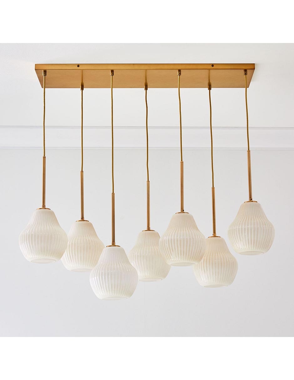 Lámpara colgante incandescente y LED Sculptural 7 piezas 5