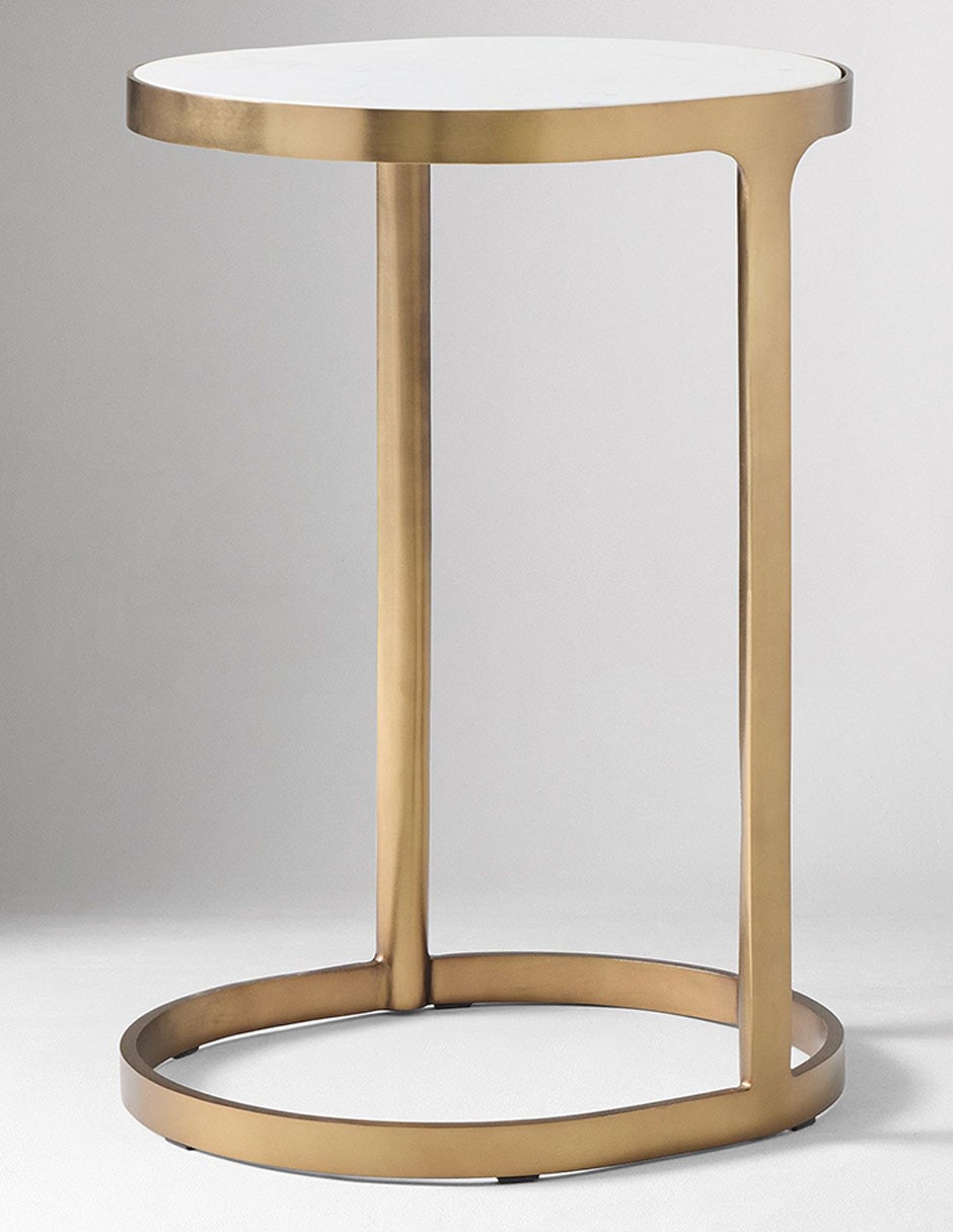 Mesa lateral Elwell de mármol