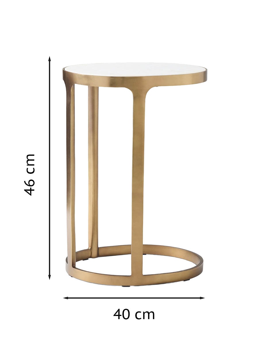 Mesa lateral Elwell de mármol 12