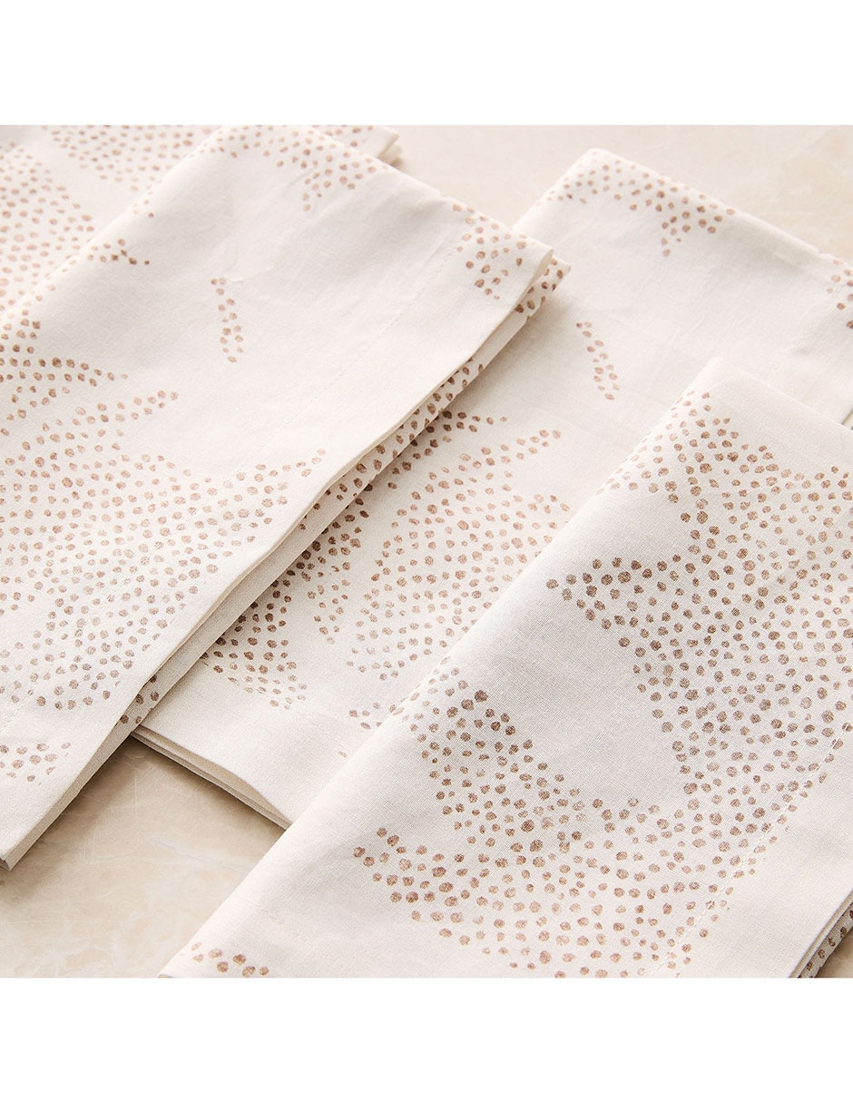 Set servilleta Dotted Floral de algodón 4 piezas 2