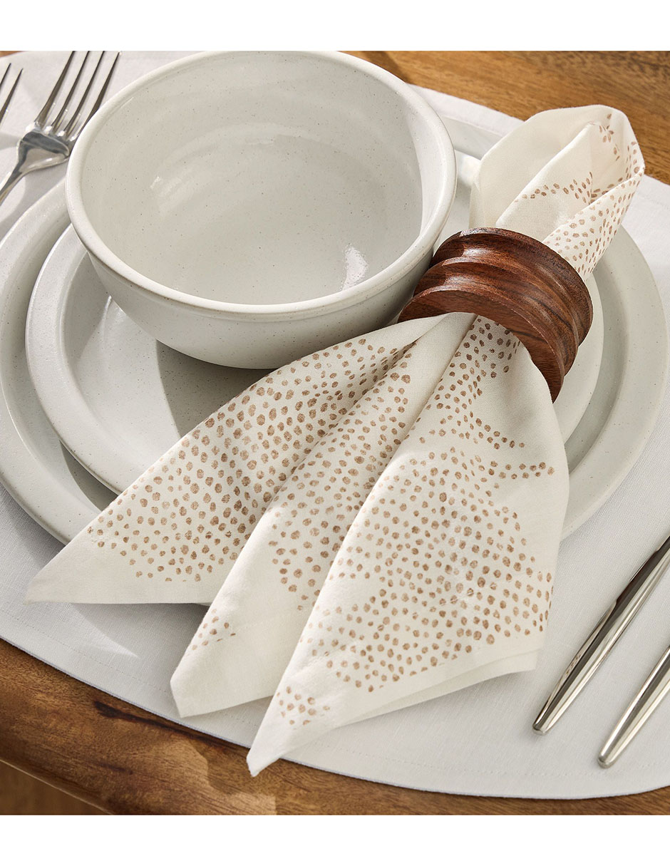 Set servilleta Dotted Floral de algodón 4 piezas 3