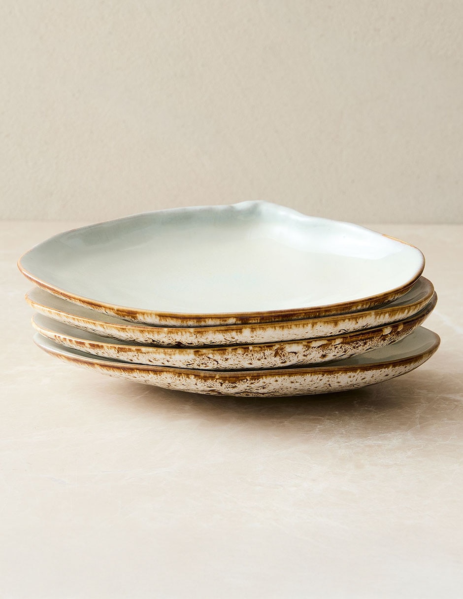 Plato Seashell de cerámica 4 piezas