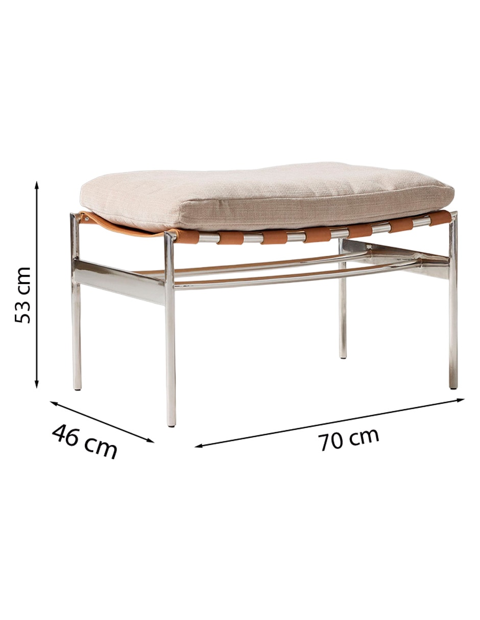 Ottoman Stuart de acero inoxidable 7