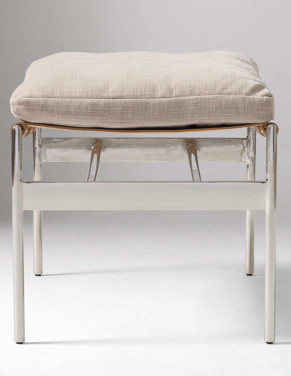 Ottoman Stuart de acero inoxidable 4