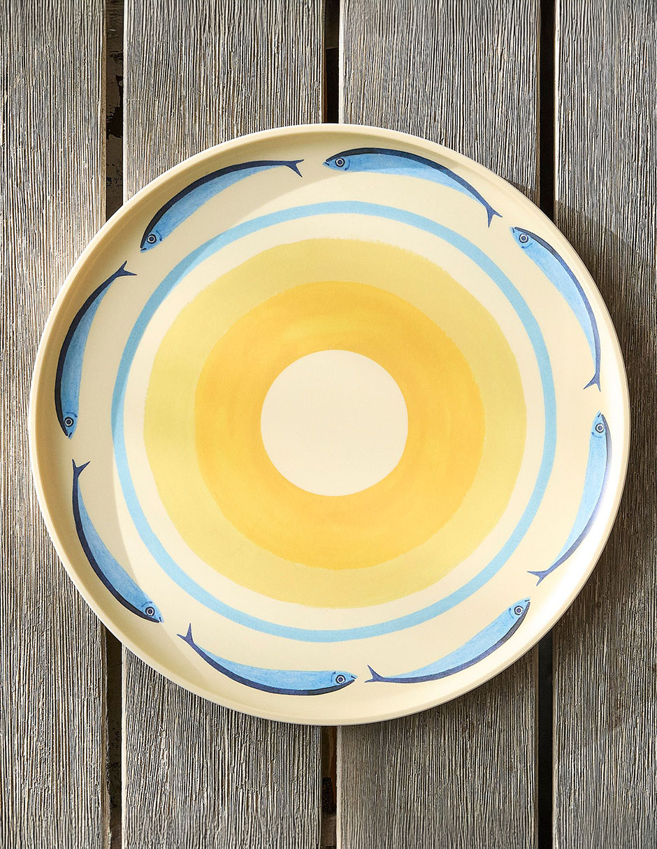 Set platos trinche Sardine de melamina 4 piezas 2