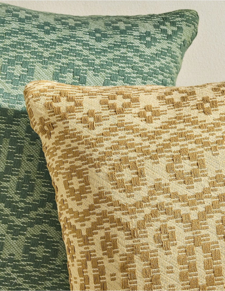 COJÍN OD DIAMOND PLAID 20 X 20 AMARILL