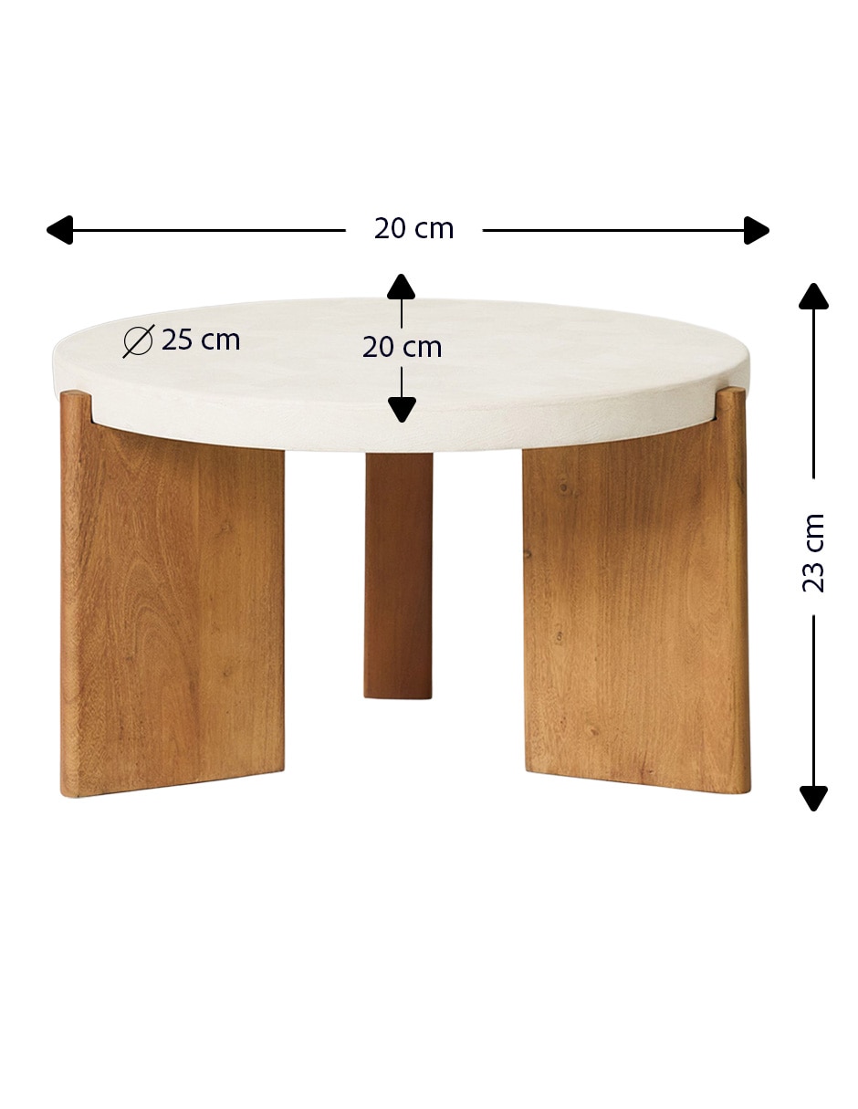 Mesa lateral Cassian de madera acacia 7