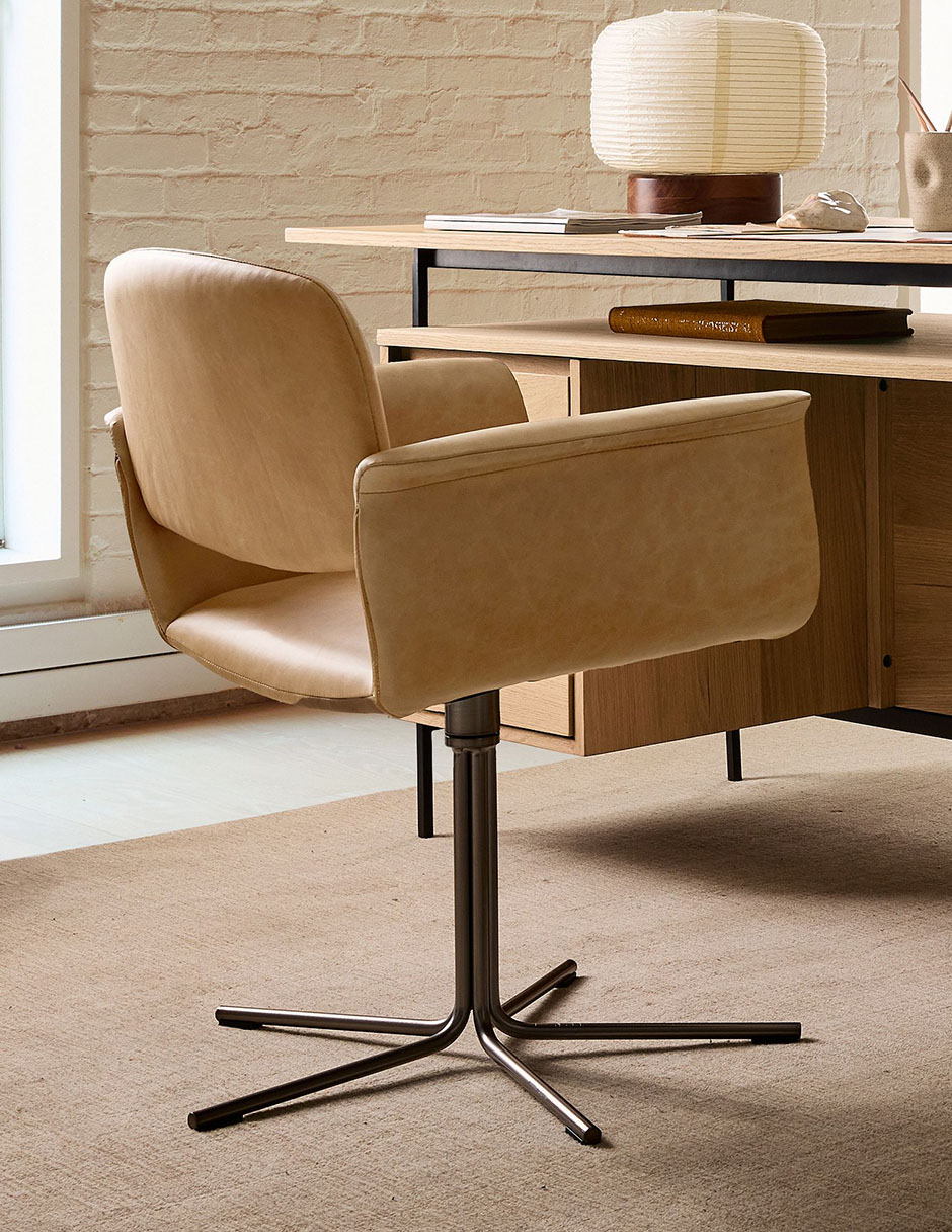 Silla con brazos Nelson de metal 2