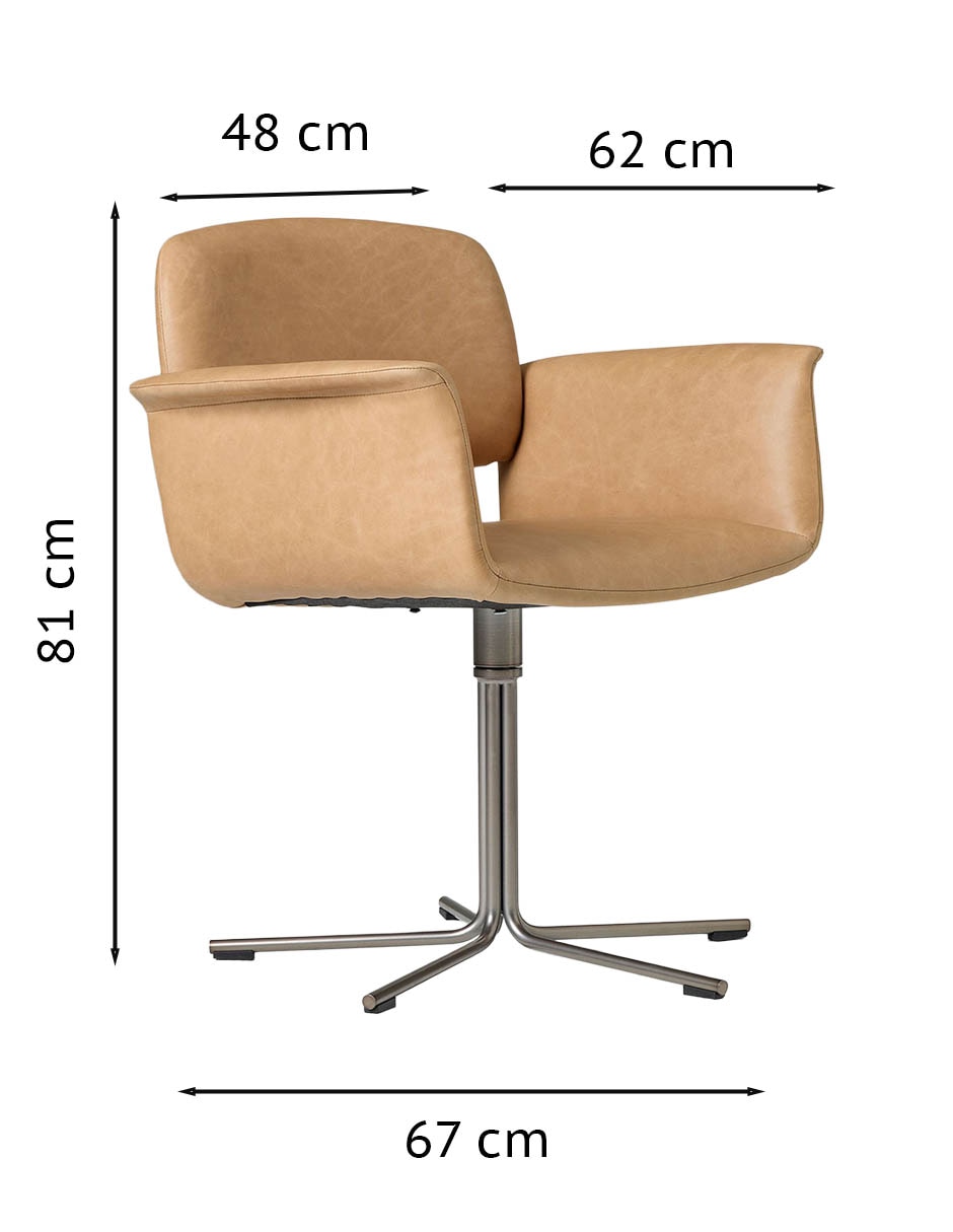 Silla con brazos Nelson de metal 9