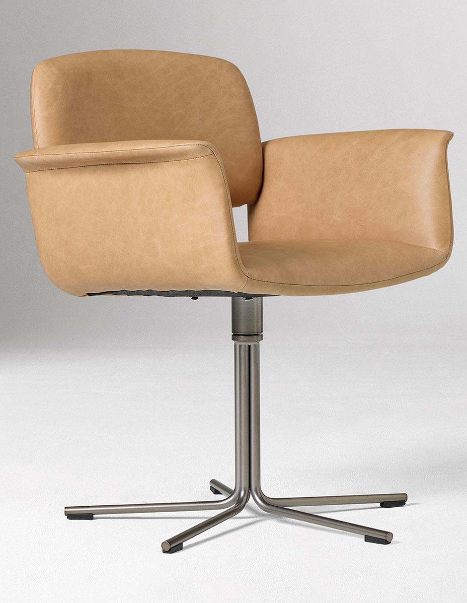 Silla con brazos Nelson de metal 3