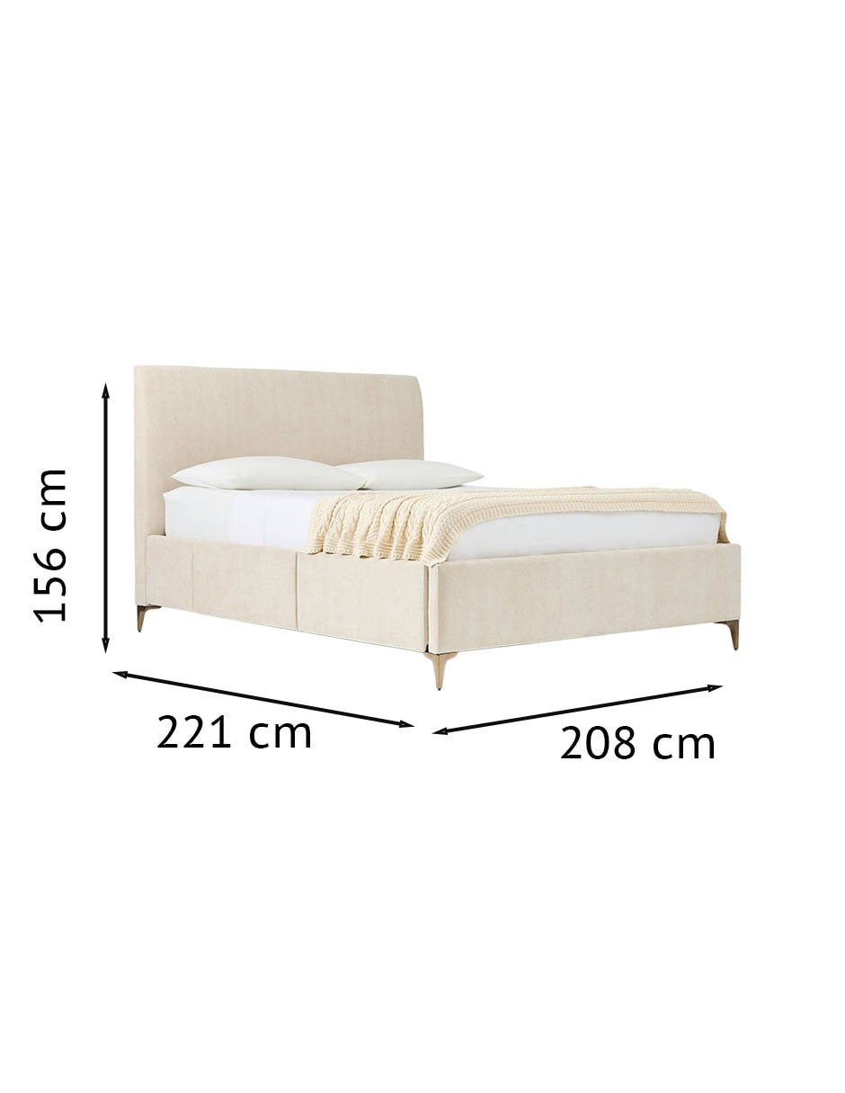 Cama Andes de madera pino King size 2