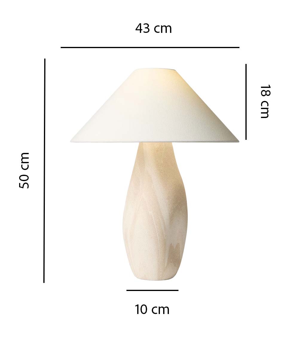 Lámpara de mesa incandescente y led Donata 6